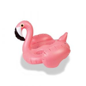 Bouée pour 4 verres flamant rose