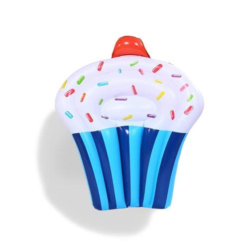 Matelas gonflable cupcake bleu