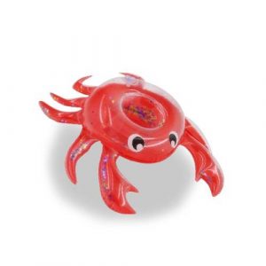 porte verre gonflable crabe rouge paillette