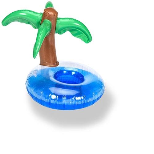 porte verre gonflable palmier pour piscine